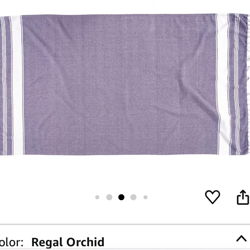 LANE LINEN, XL Beach Towel, Pre-Washed, Sand Free Towel, 39"x71"-Regal Orchid - Picture 3 of 10